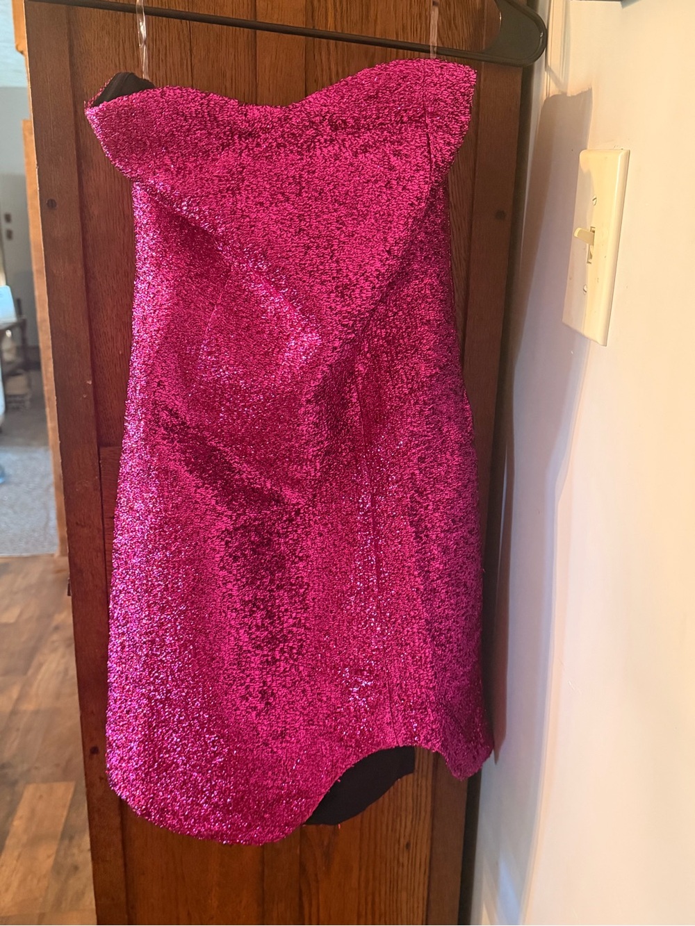 Timing Strapless Sequin Dress - Hot Pink